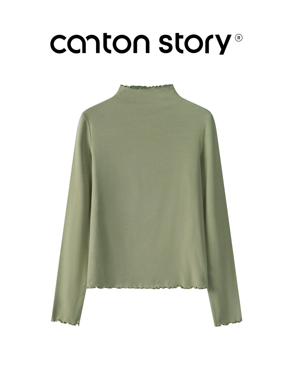 Cantonstory Shoulder Casual Versatile Bottom Shirt