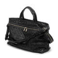 YADAMUI Faux Leather Woven Zip-Top Crossbody Bag