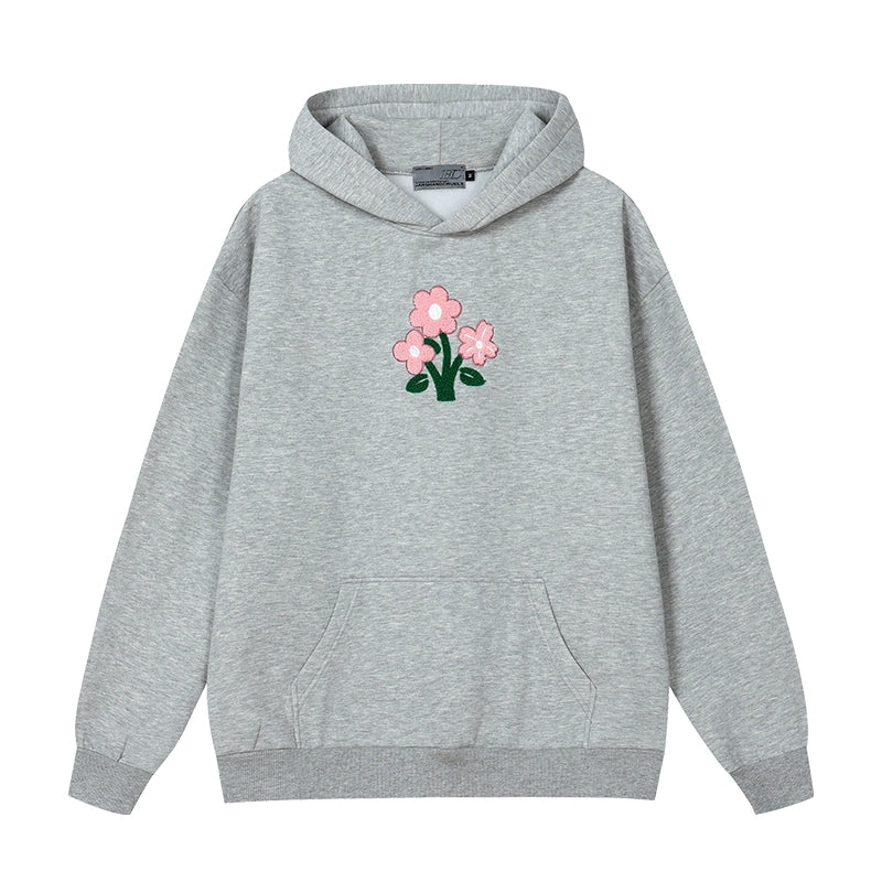 Harsh and cruel plush flower handwritten Hoodie