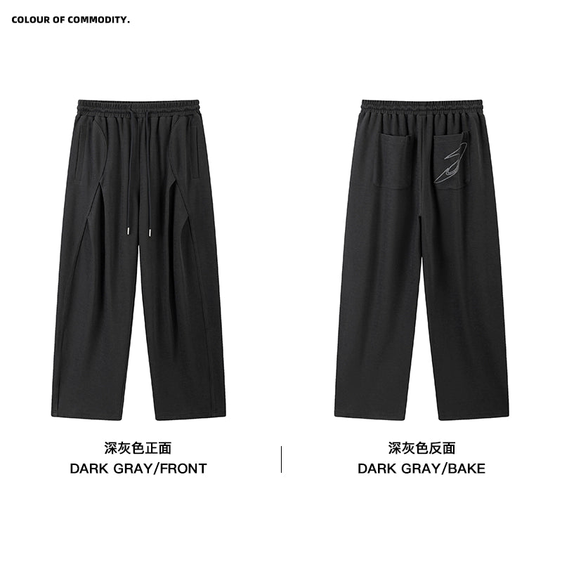 NewJNXS Towel Chain Embroidered Split Scimitar Pants