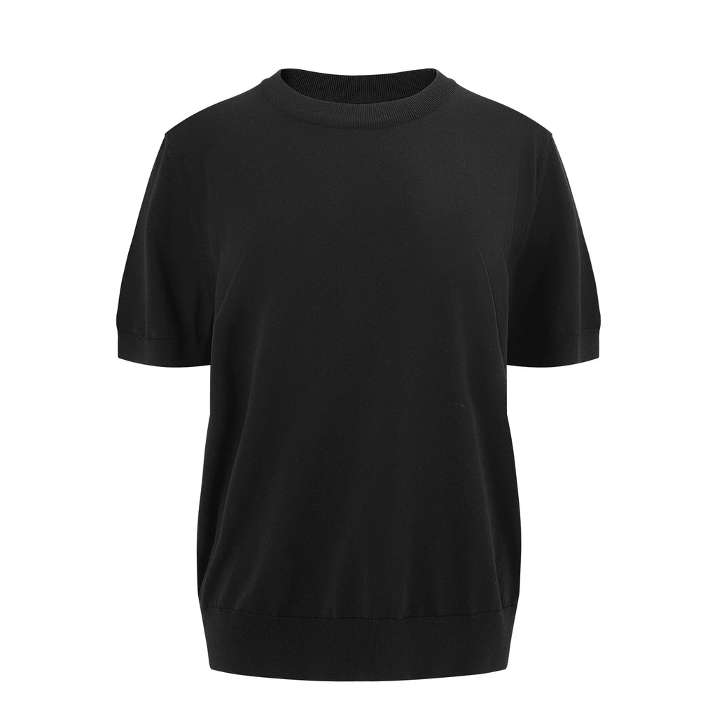 Borrowed Project Ice Silk Knitted Casual Loose Tee