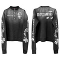 DETW Dark Music Notes Skull Crew Neck Breasted Sweater