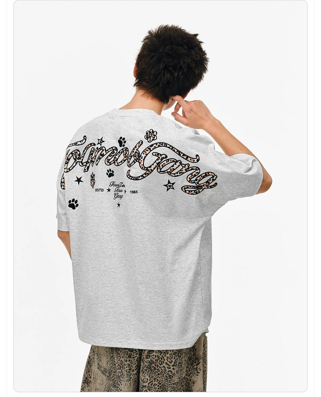 404MO Sticker Embroidery Quick-drying Cool Loose Tee