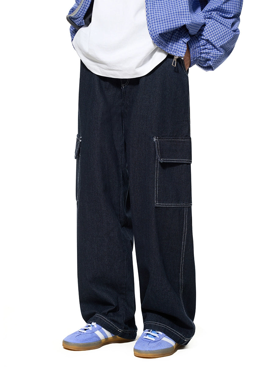 BTSG X Peoede STAR bright-line pocket tooling jeans