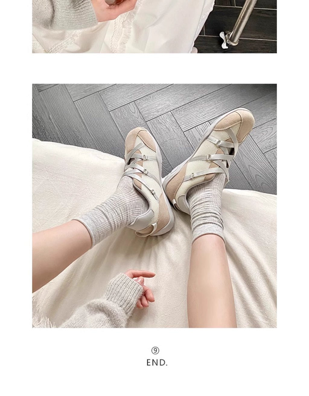Cebostin Suede Cross-Strap Ballet Flat
