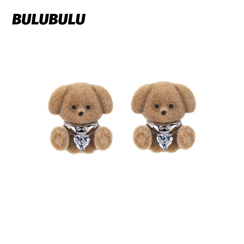 BULUBULU Flocking Puppy Stud Earrings