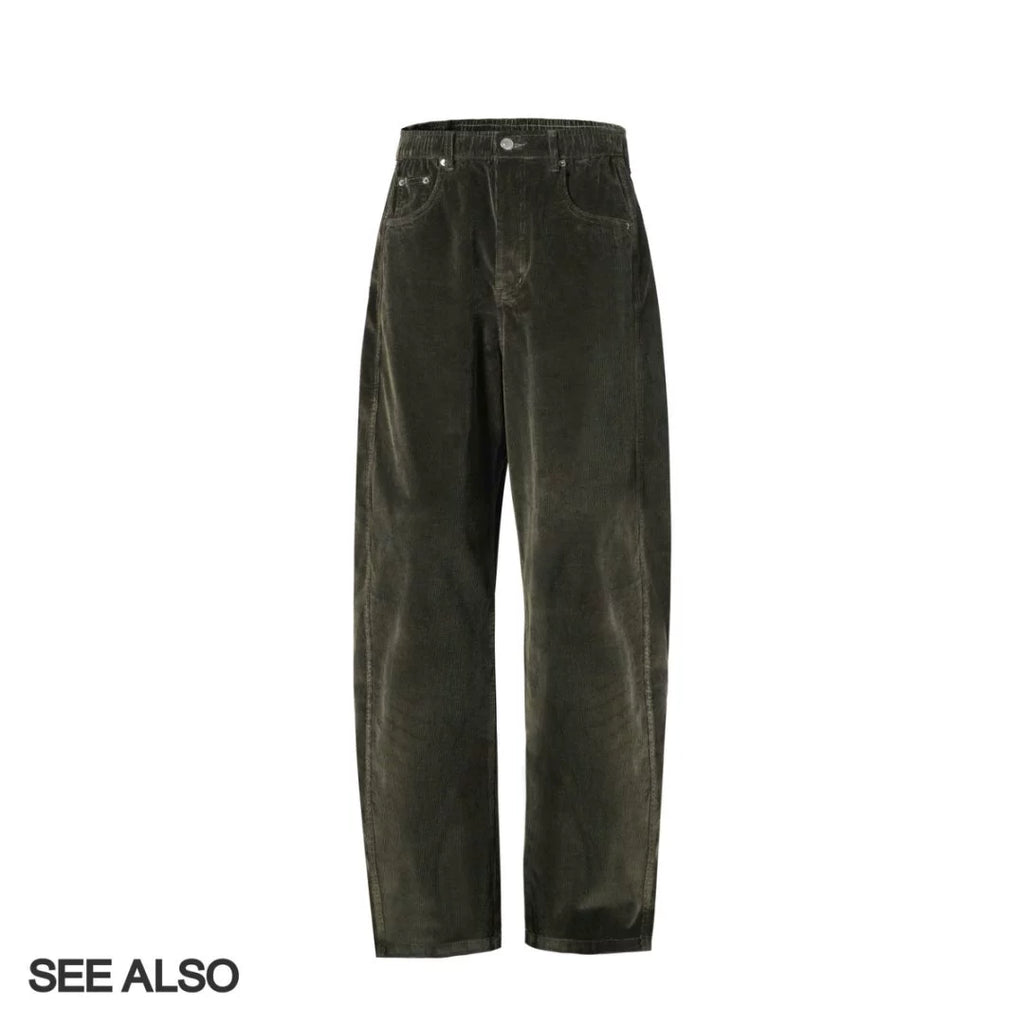 SEE ALSO "Corduroy pants" versatile elastic waist old sister scimitar trousers LD4331