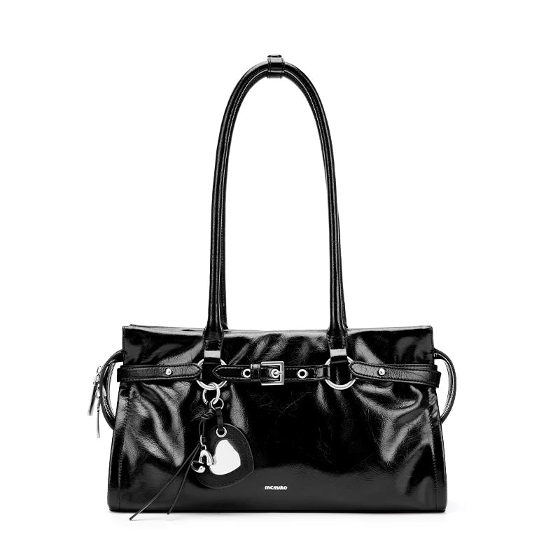 Mcmiko Vintage Cowhide Niche Underarm Shoulder Bag