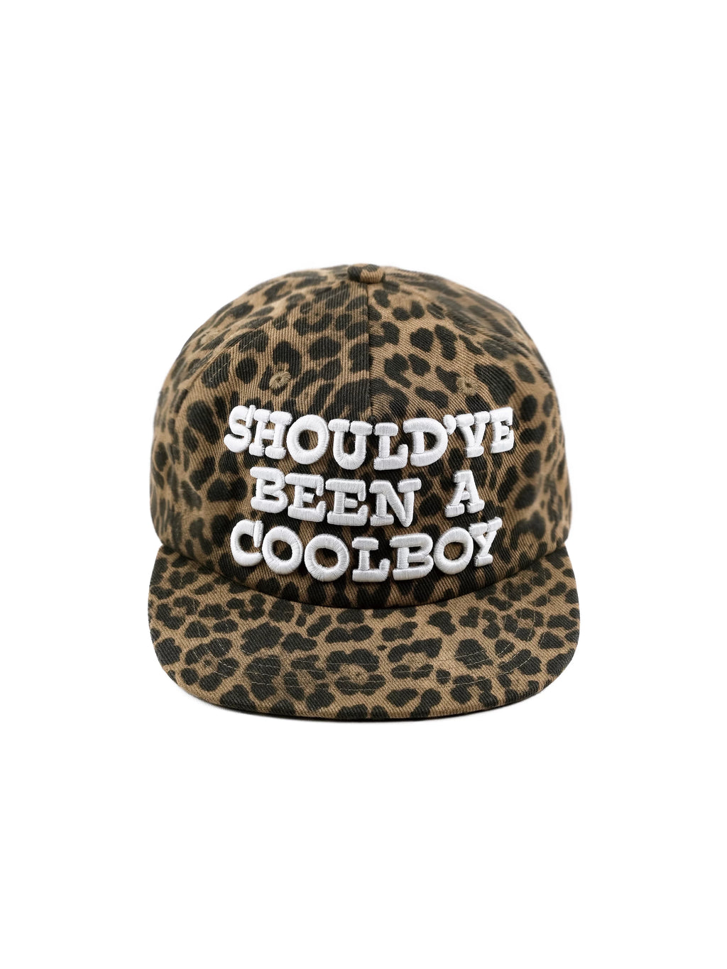 LIBERAFIT Tagline Embroidery Camouflage Leopard Print Baseball Cap