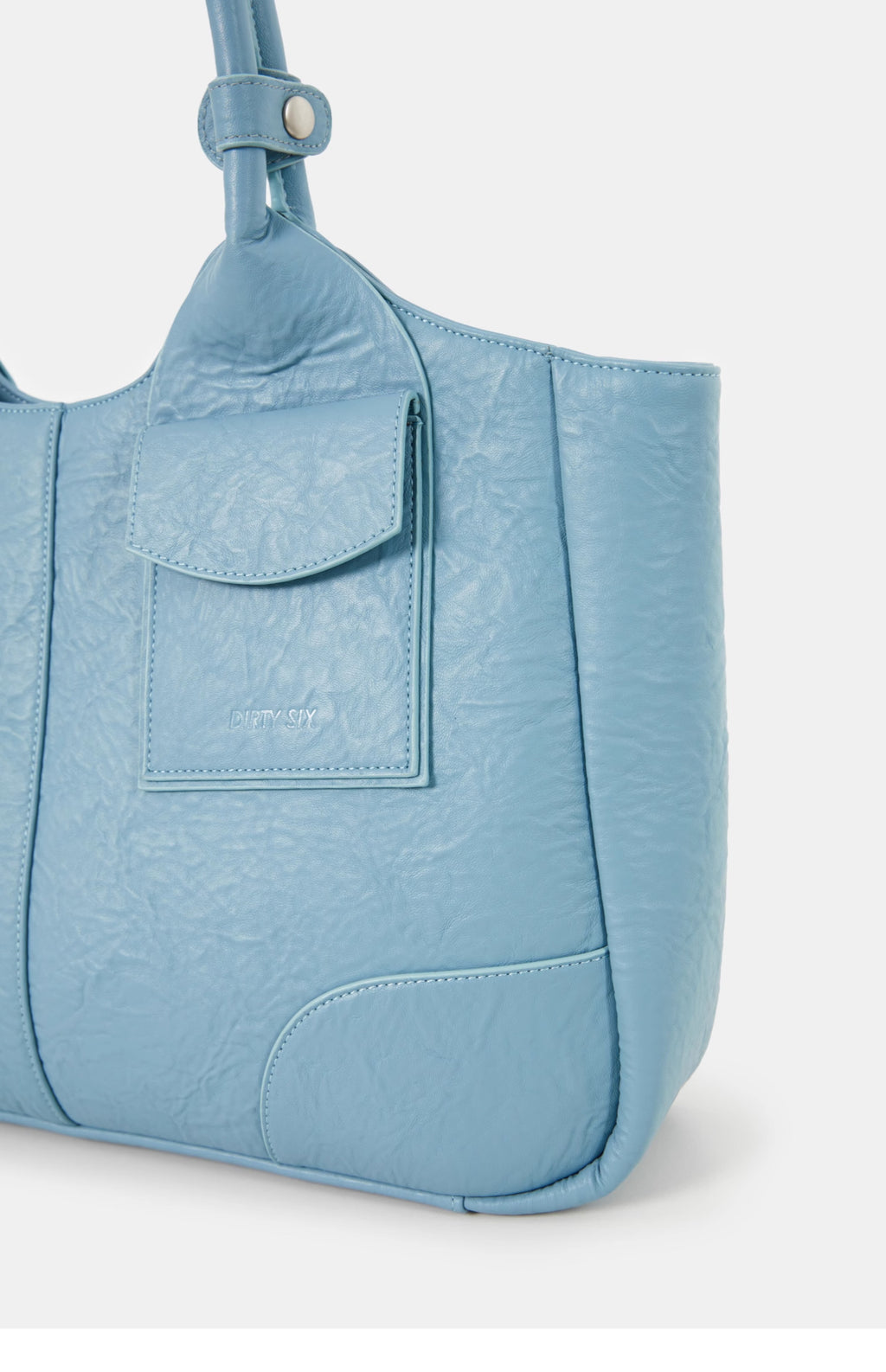 DirtySix Yuri Big Cow Split Leather Tote retro-patterned cowhide large-capacity Bag