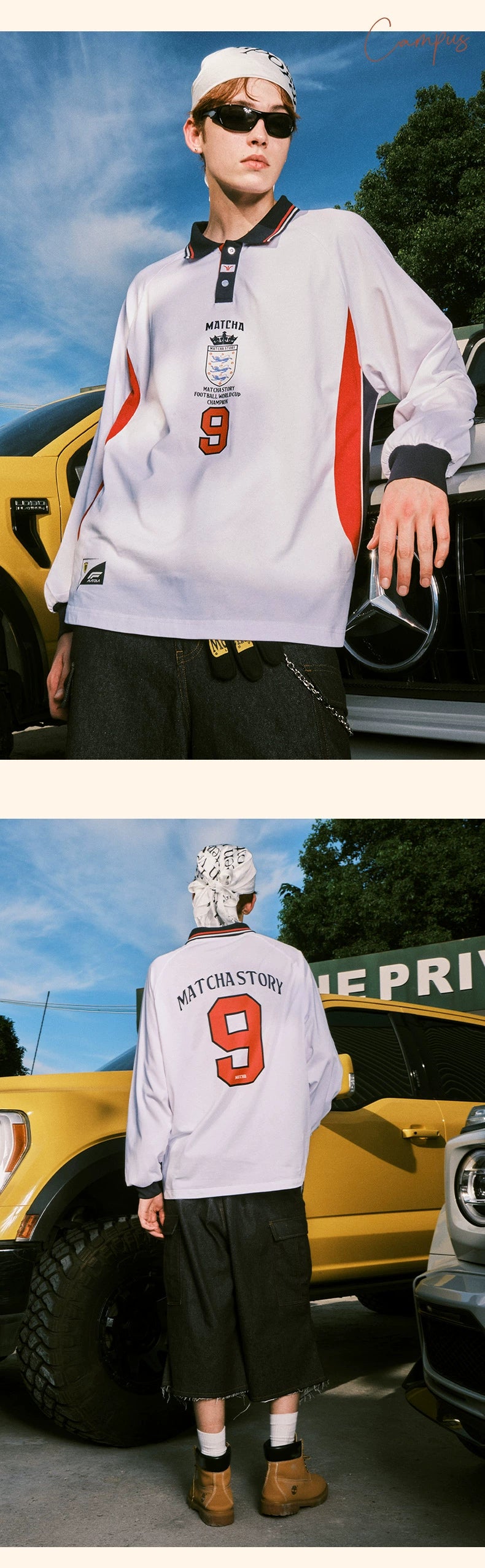 MATCHA STORY Spliced Lapel Sweater