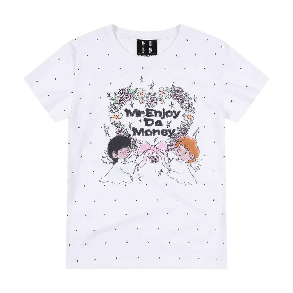 MEDM Casual Polka Dot Floral Versatile Tee