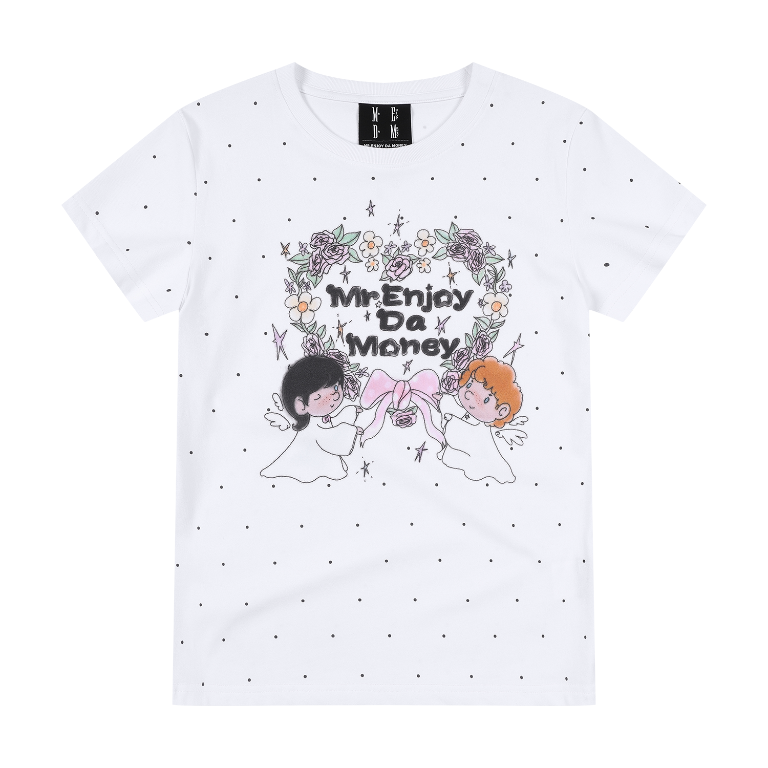 MEDM Casual Polka Dot Floral Versatile Tee