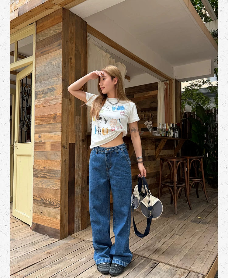 CCYE Graffiti Print Front Shoulder Tee