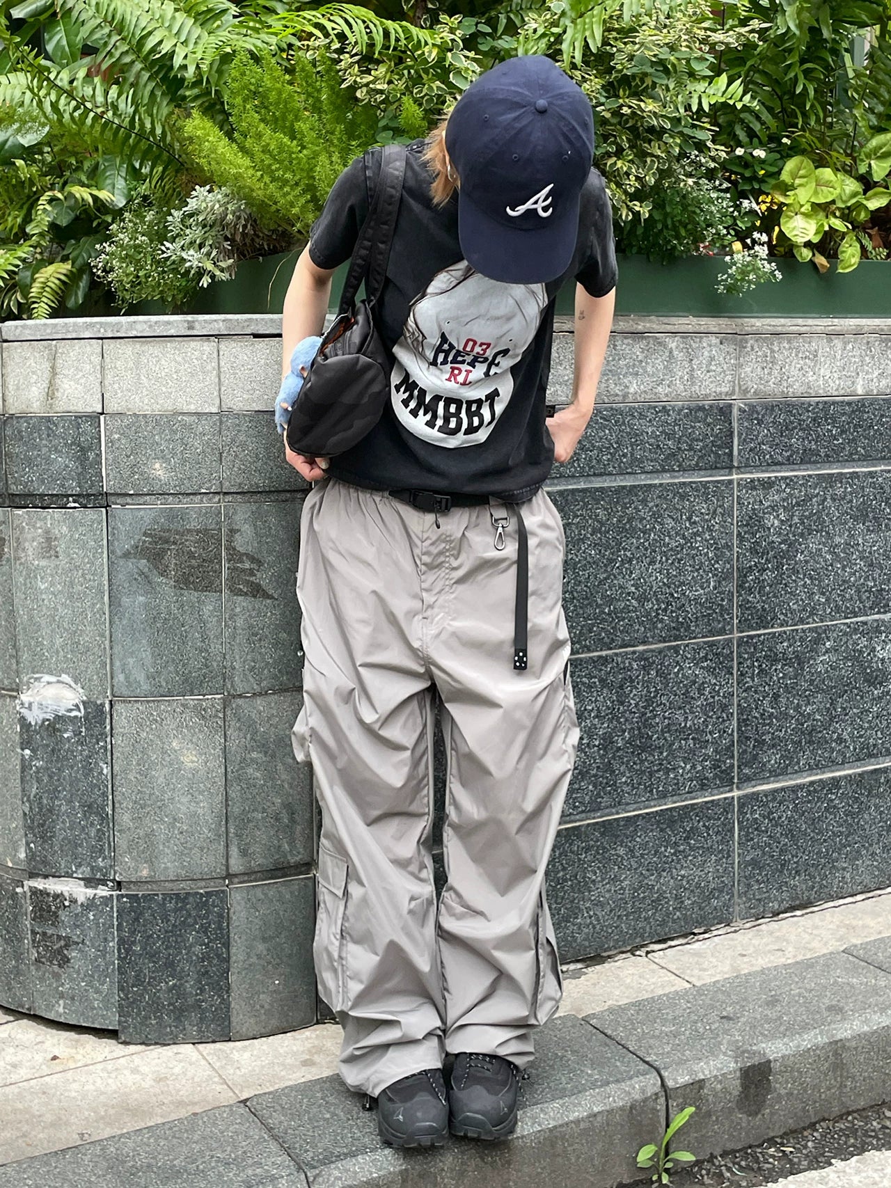 MMBBT Fun Baseball Cap Print Crew Neck Tee