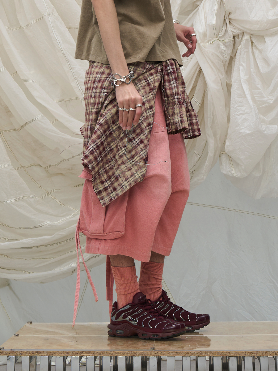 RELABEL Streamer Adjustable Denim Eight-point Shorts