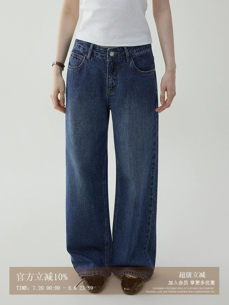 VOOE Vintage Loose Wide Leg Casual Jeans