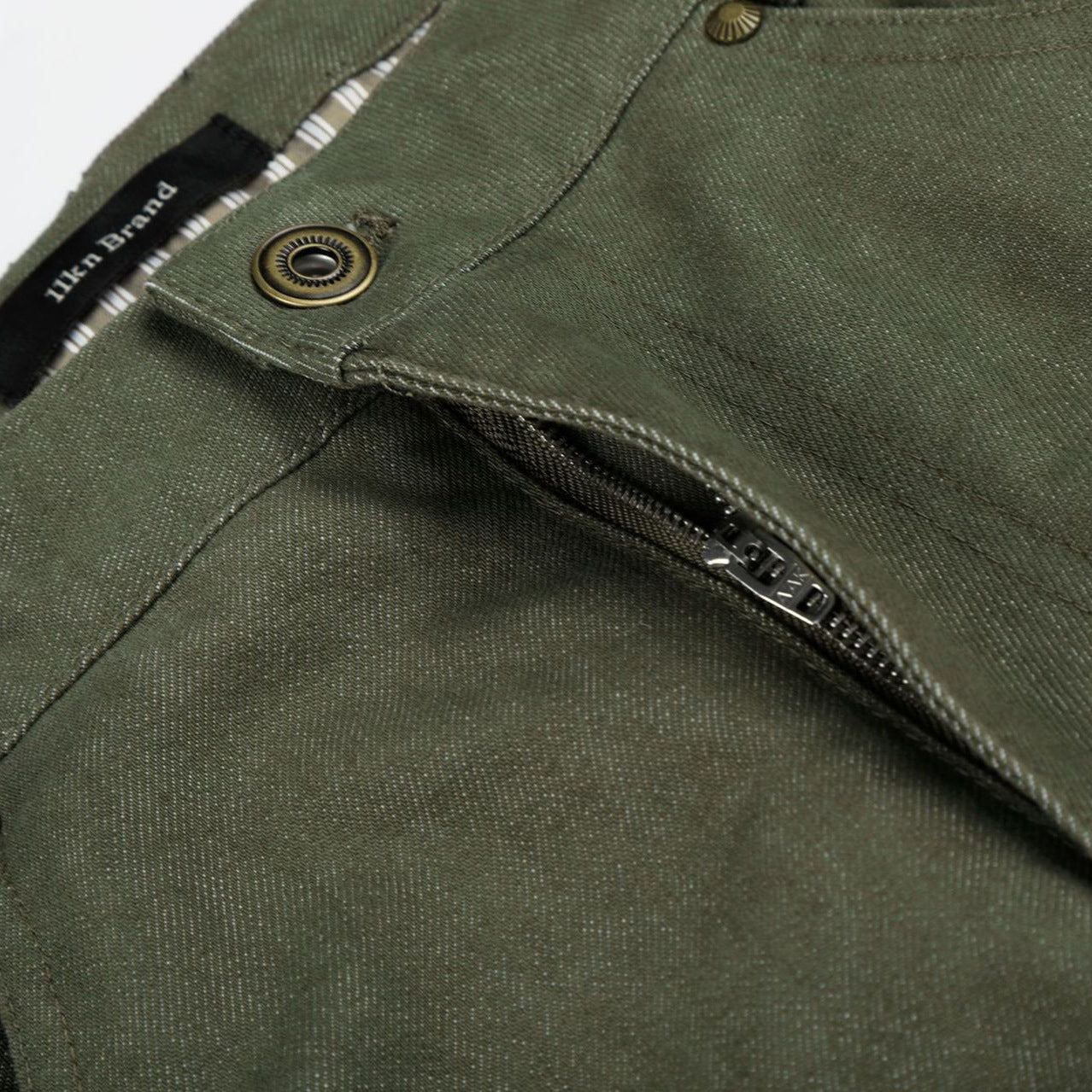 11KN Retro Loose Contrasting Color Flanged Wide-leg Pants