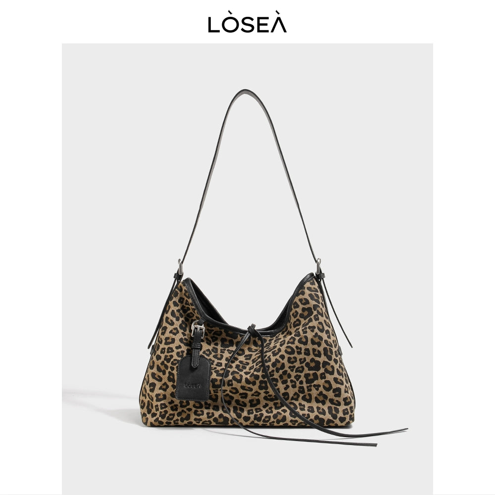 LOSEA Leopard Print Vintage Crossbody Bag