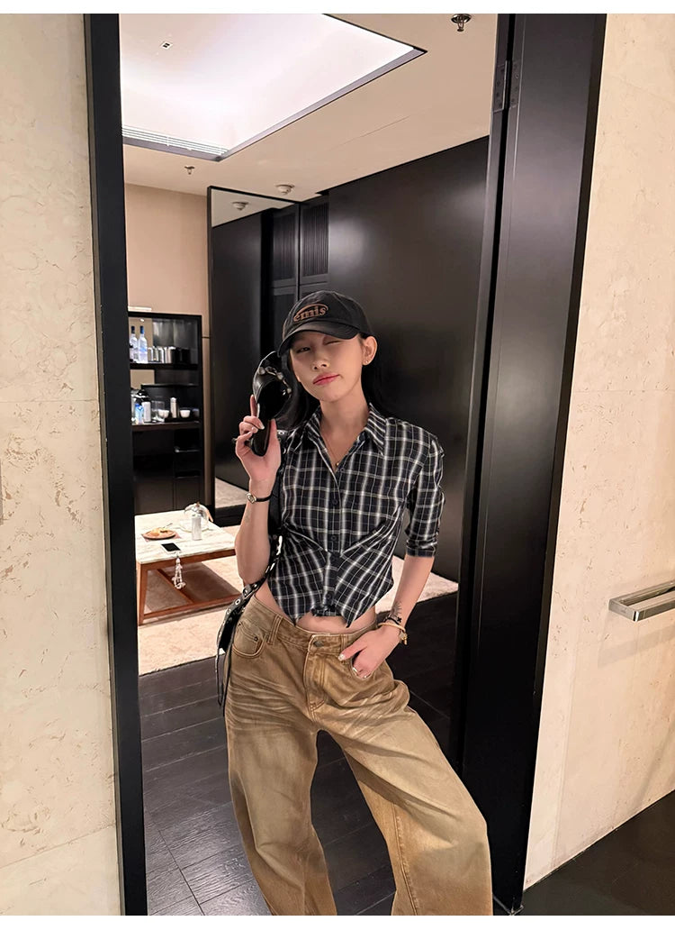 YOUNG KYLIN Waist Short Shirt
