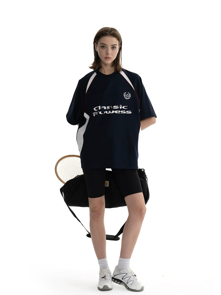 Loopsoon Color Matching Jersey Printed Tee