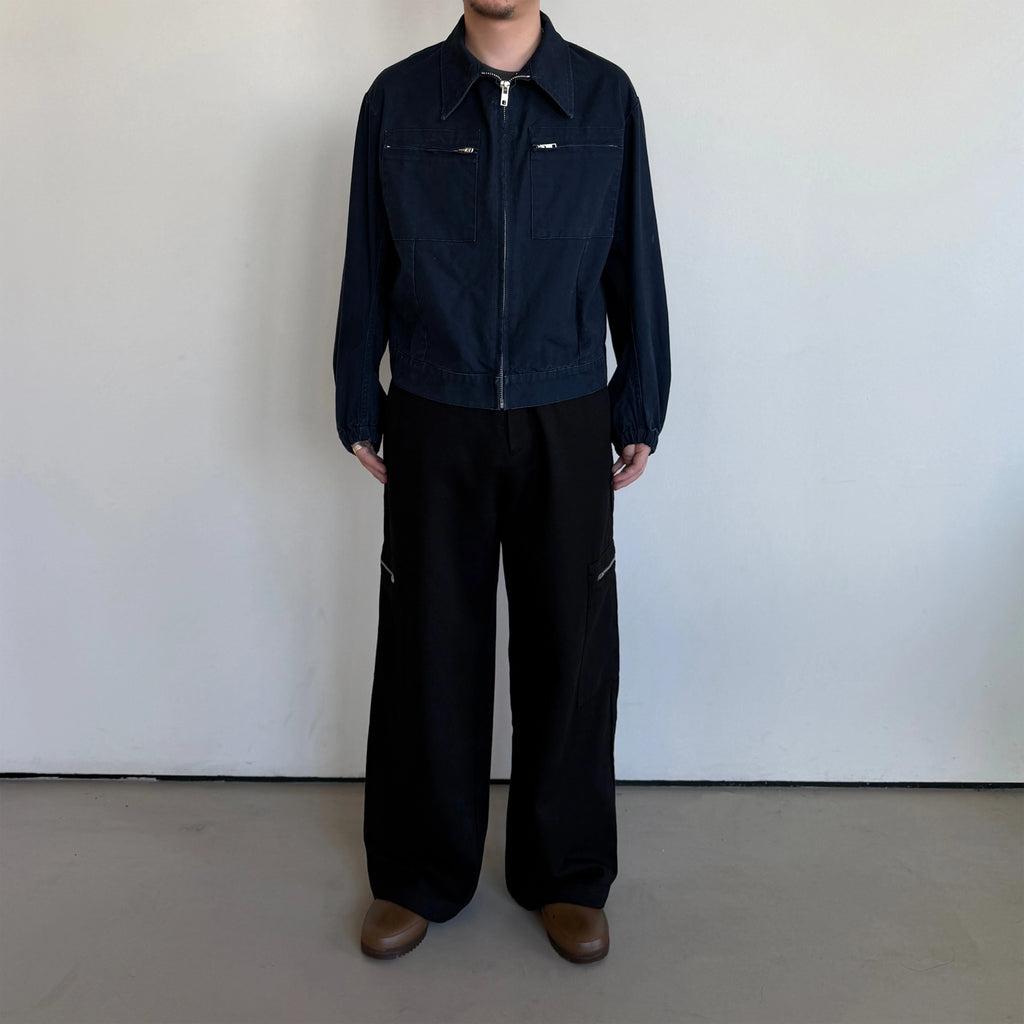 Anniehall Twill Anti-Wrinkle Comfortable Zipper Overalls