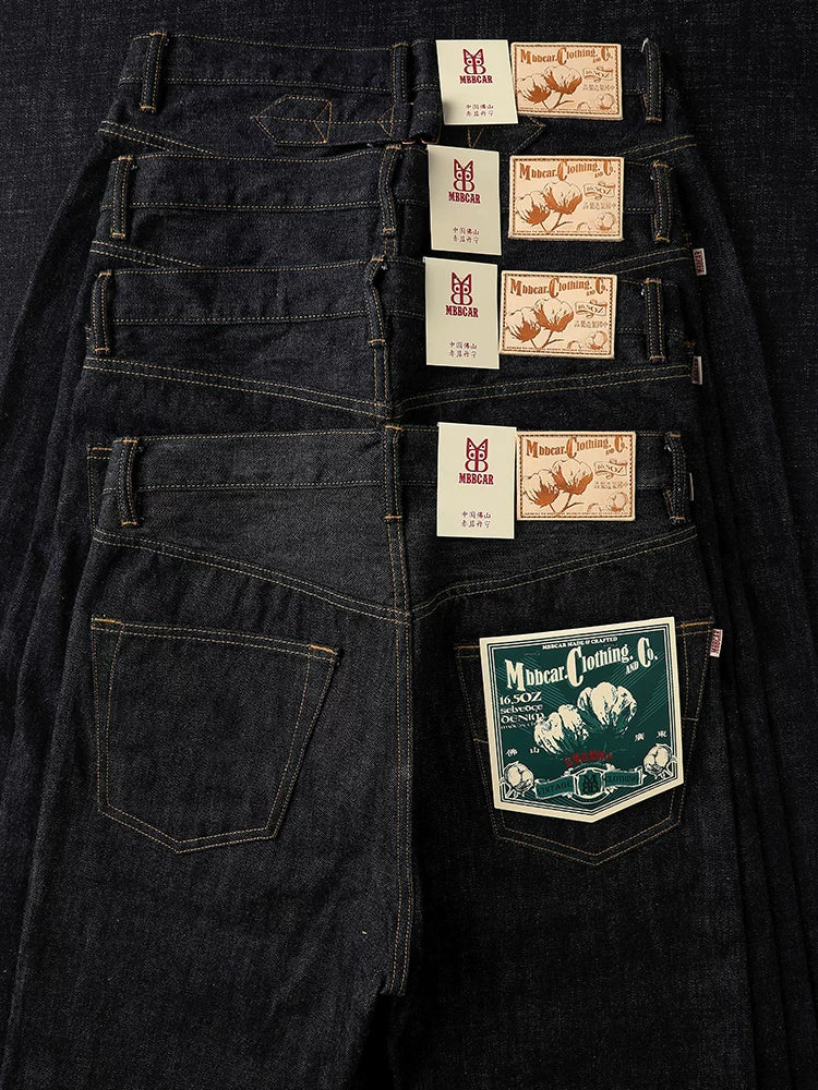 Mbbcar Retro High Waist Straight Jeans