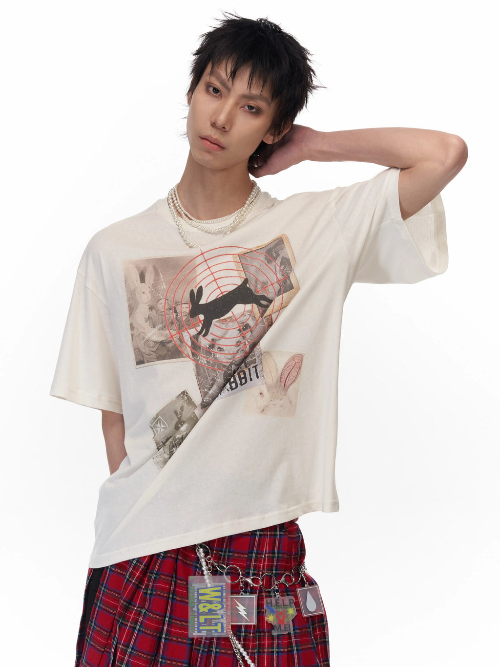 Imdelusion Light Loose Cute Rabbit Tee