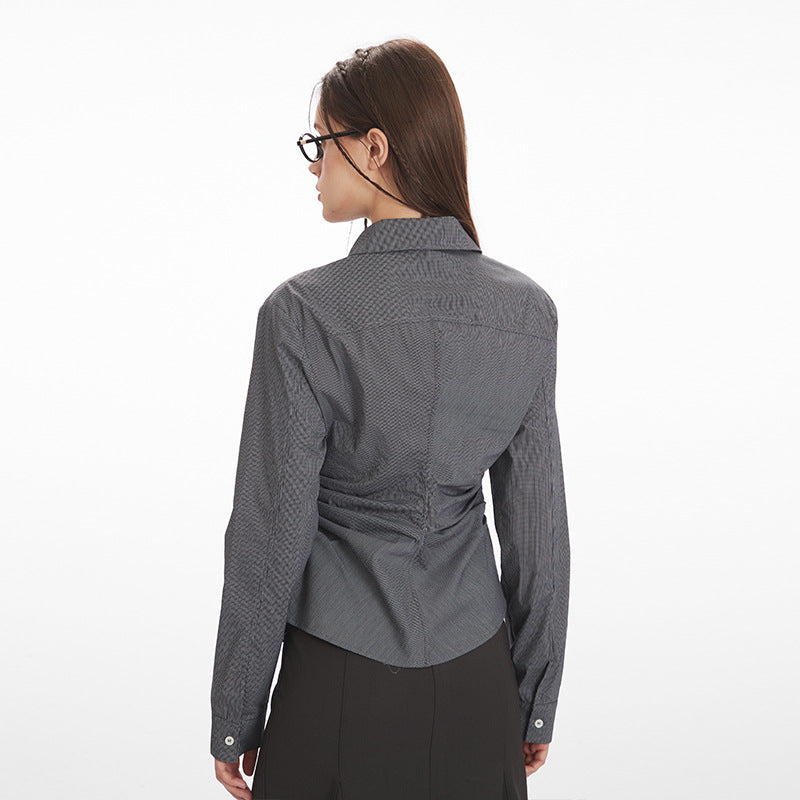 Nariele Slim Fit Skinny Waist Long Sleeve Shirt