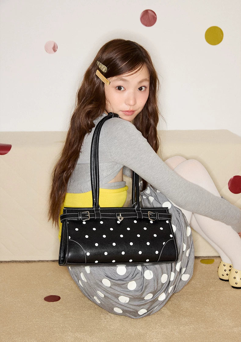 ANGELSKY Polka Dot Shoulder Armpit Bag