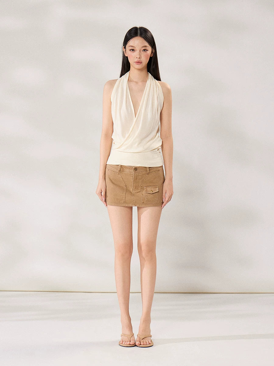 WITHMIN Neck-hanging Sleeveless Thin Vest