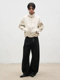 SOUTHFISH Stand-up Collar Loose Wash Canvas Jacket