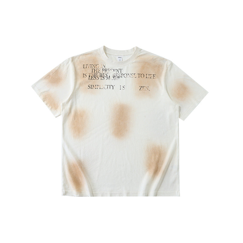 Inflation 305g Oversized Cotton Letter Short Sleeve Tee
