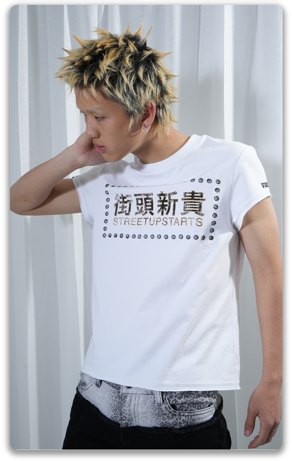 VINKID Vintage Niche Hip Hop Versatile Tee