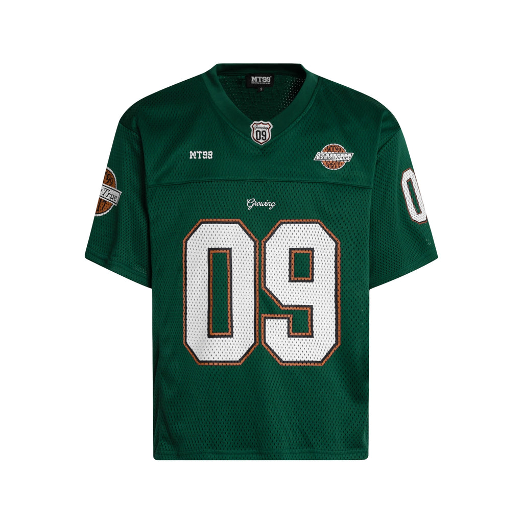 MT99 Collar 09 Letter Printed Breathable Tee