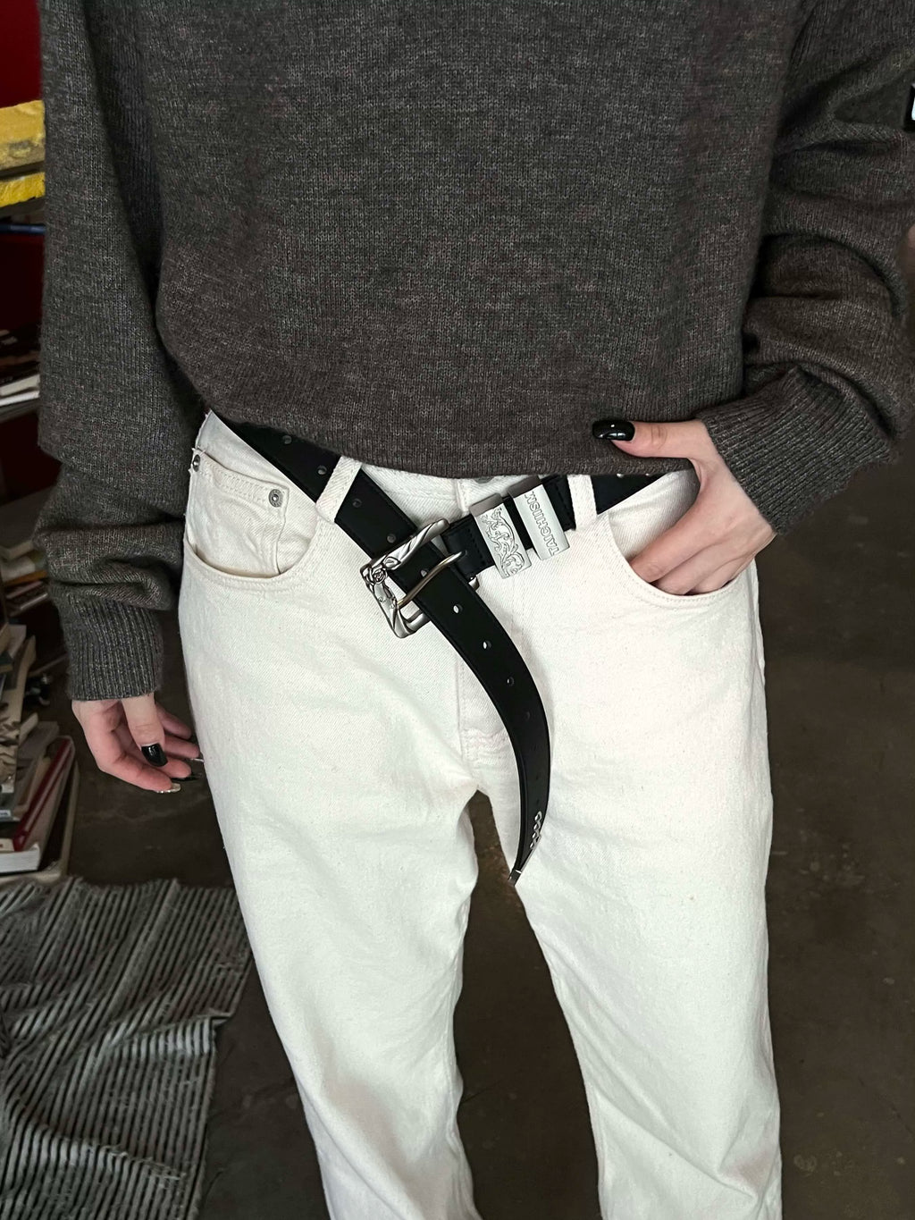 TAICHIISM First Layer Cowhide Rivet Belt