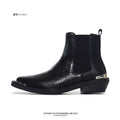 SHENLV STUDIO Personalized High-heeled Short Boots Leather Shoes