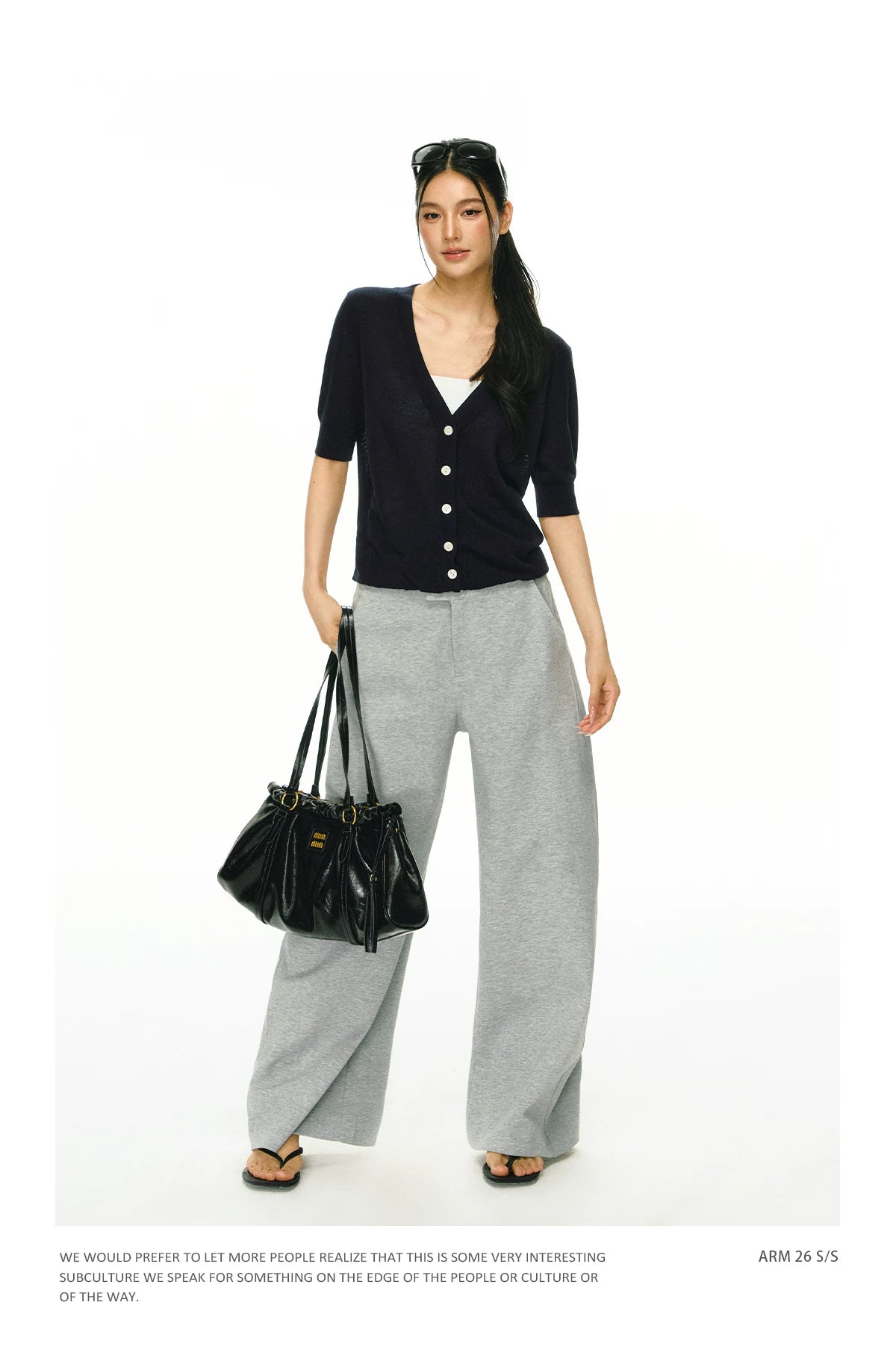 Ariseism Retro Wide-leg Scimitar Slacks