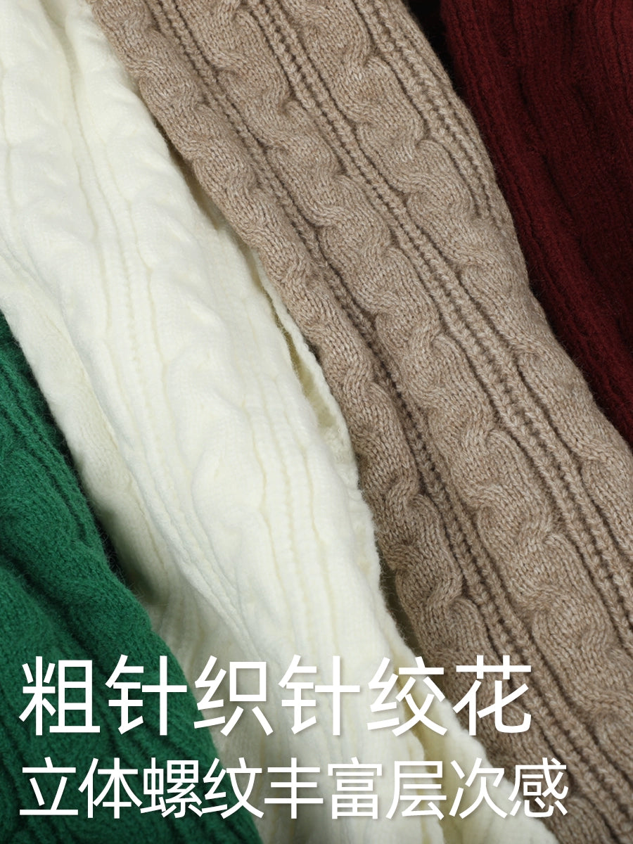 ZHENWEI Premium Coarse Knitted Scarf