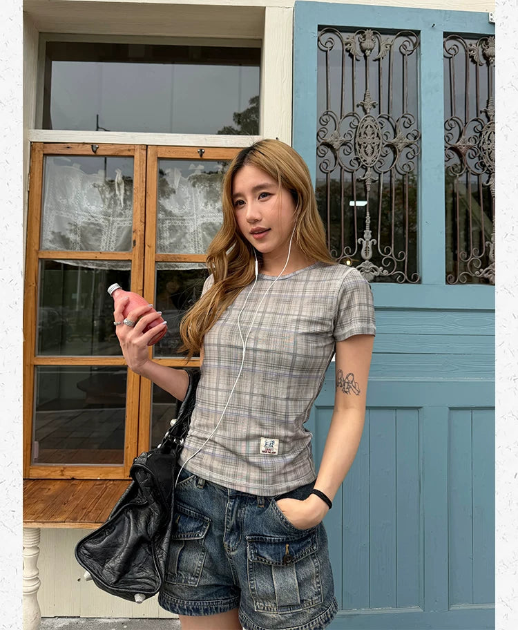 CCYE Lattice Mesh Breathable Front Shoulder Tee