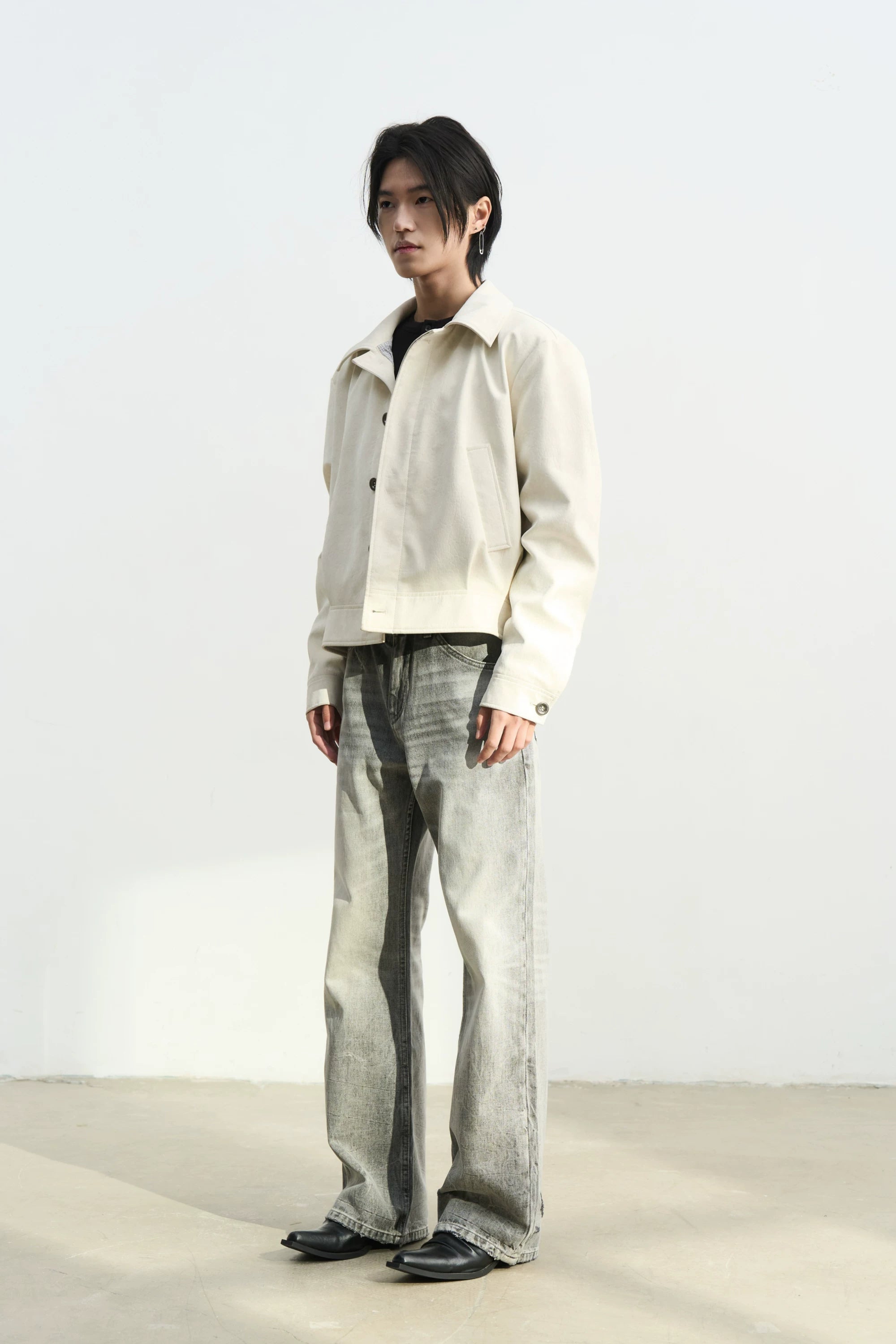 SOUTHFISH Color Matching Micro-straight Jeans