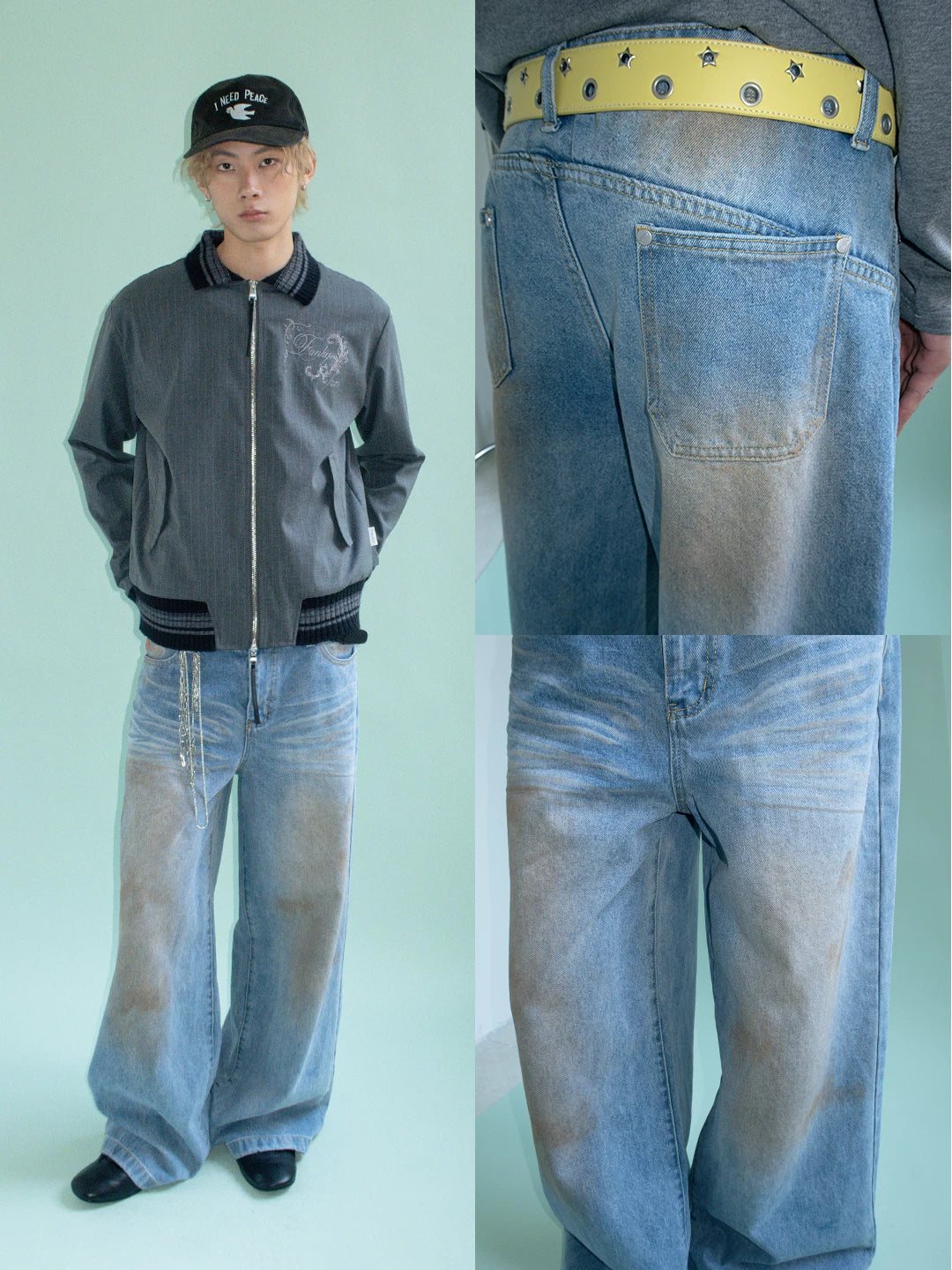 FUNKYFUN Hand-dyed Old Jeans