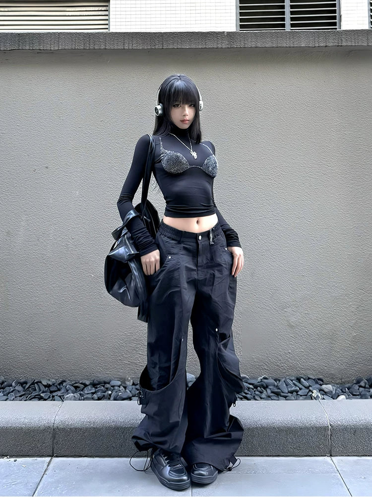 RELABEL Vintage Drawstring Loose Overalls
