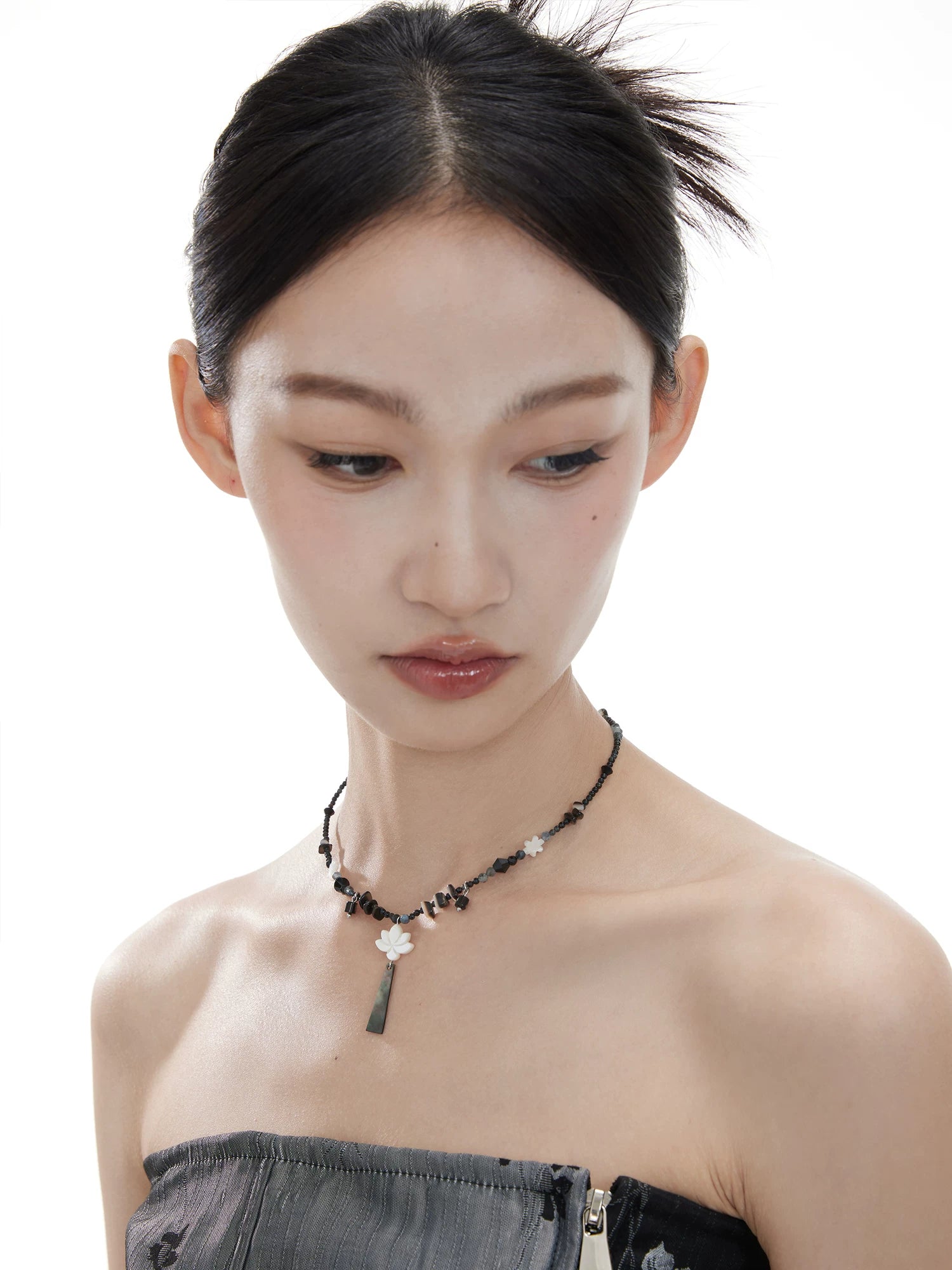 NO SOLUTION Natural Agate Beads Beaded Versatile Necklace