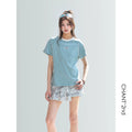 CHANT2nd Contrasting Color Splicing Short Tee