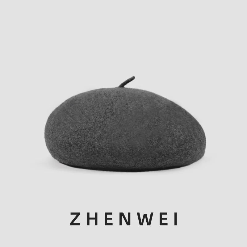 ZHENWEI Cloud Woolen Pure Wool Beret