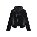 JIKOO Splicing Stack Collar Waist Short Jacket
