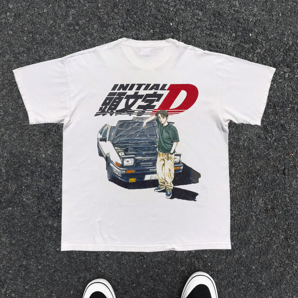 Wang Youbing Studio! INITIAL D 260g 100% Cotton Tee