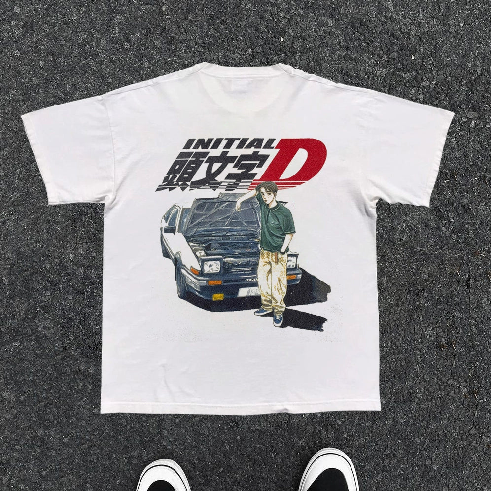 Wang Youbing Studio! INITIAL D 260g 100% Cotton Tee