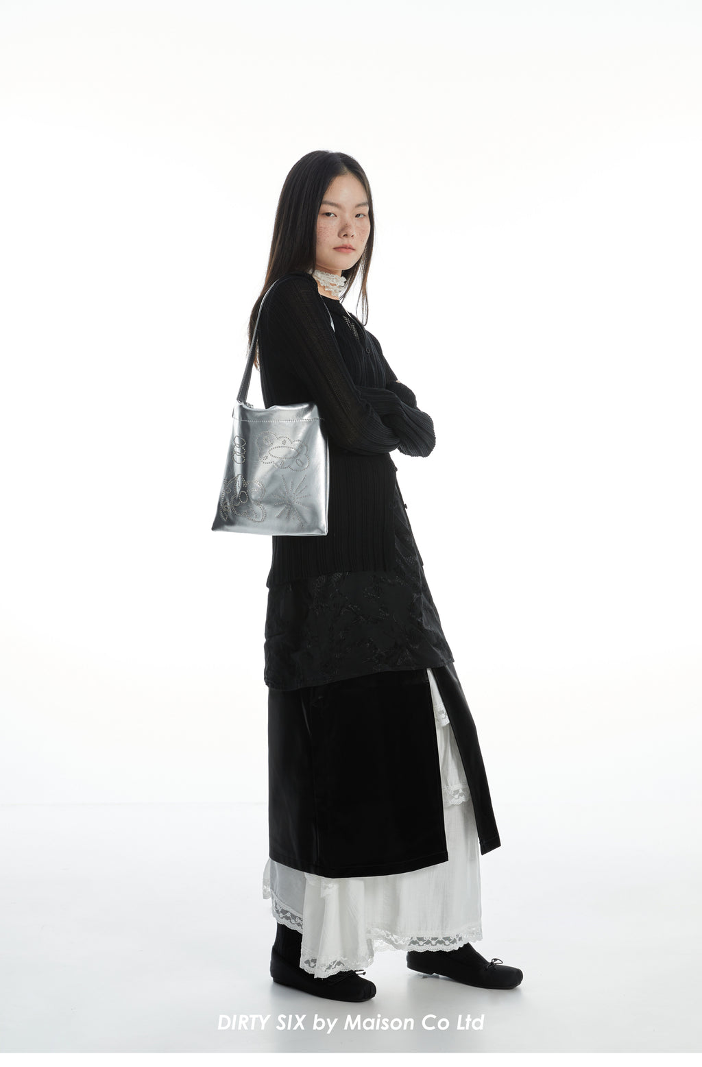 DirtySix Cow Split Leather bang bang franc small flower bag "FAFA" millet nail design